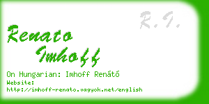 renato imhoff business card